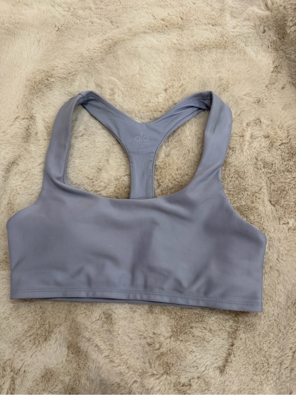 ALO Yoga Racerback Sports Bra in Dusty Lavender Gray